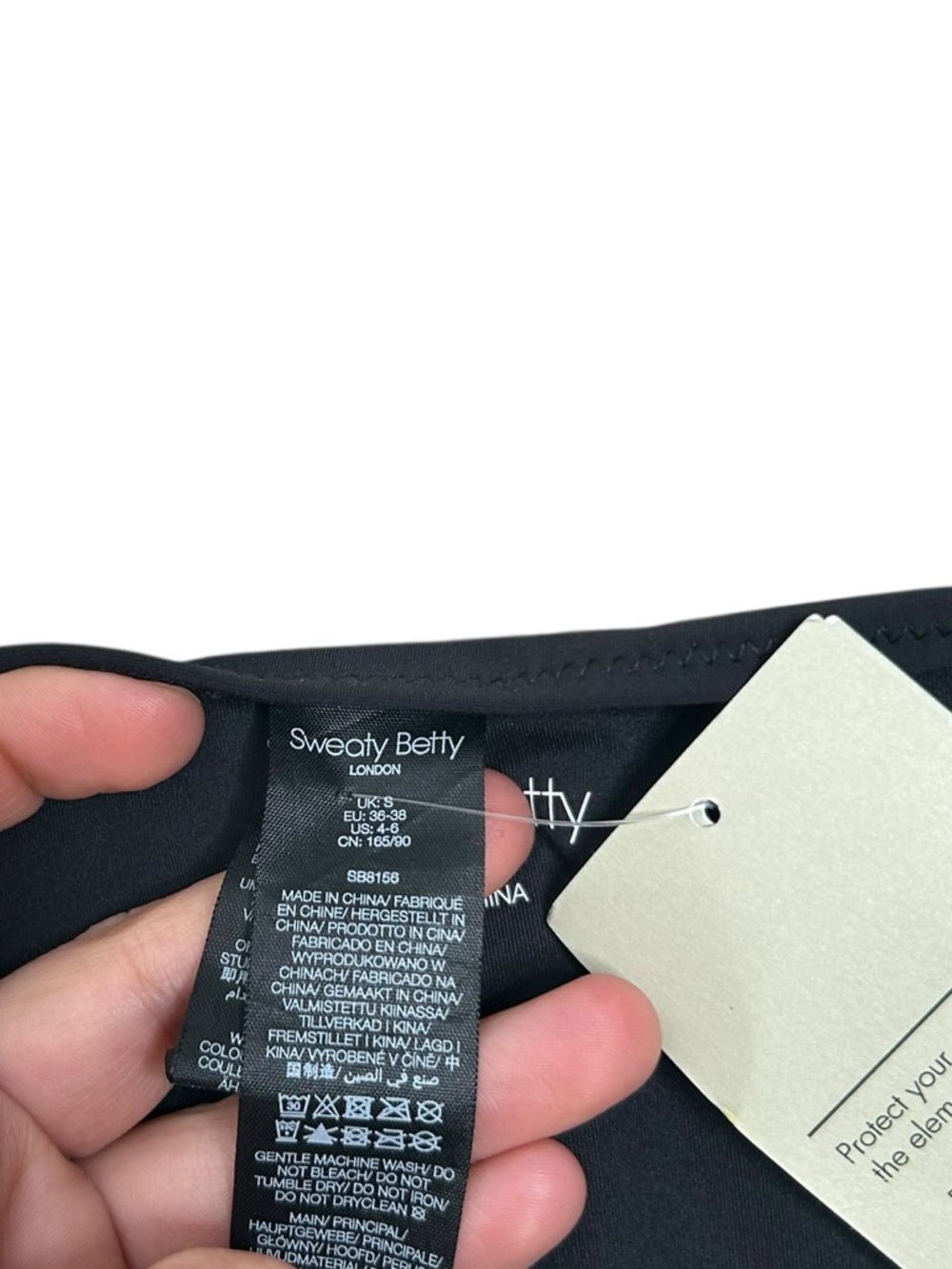 Sweaty Betty Black Peninsula Xtra Life Bikini Performance Swim Briefs Bottoms S - Picture 8 of 9